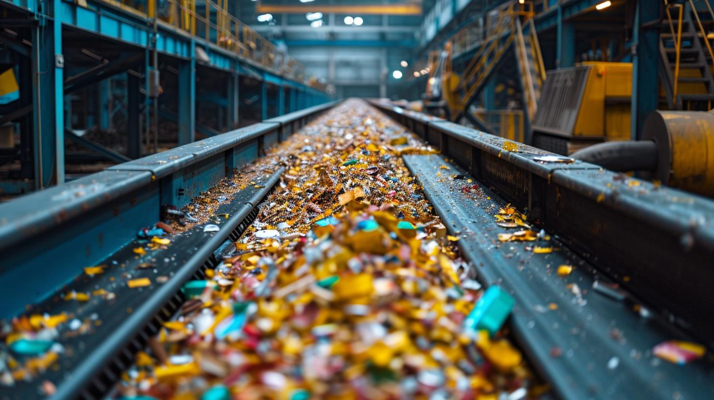 Piles of discarded gadgets for electronic waste recycling