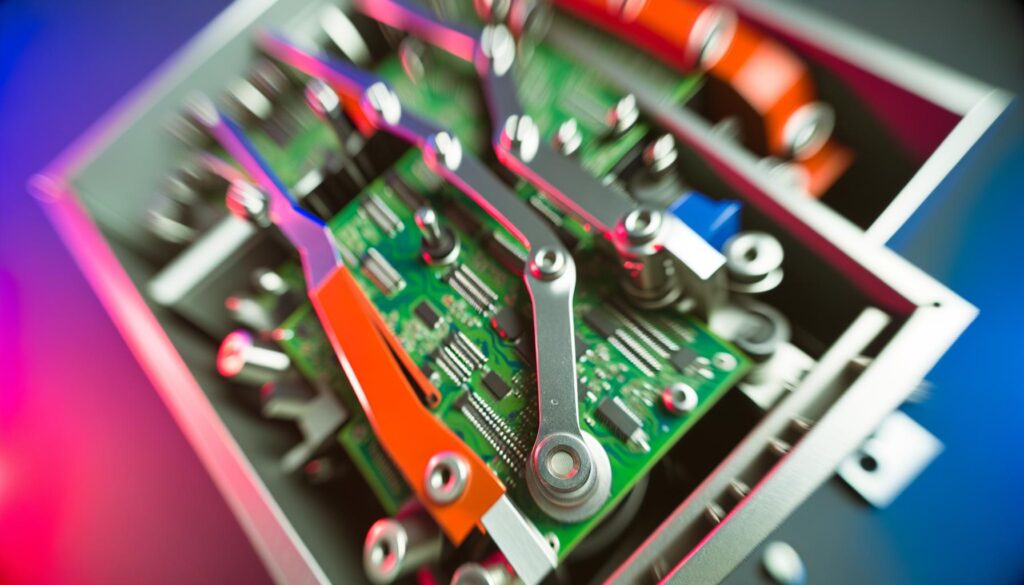 Icon depicting data security needs with a padlock and shield